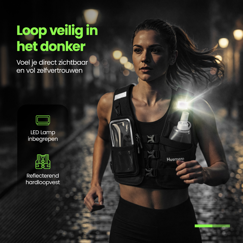 Husmero hardloopvest waterdichte telefoonhouder detail