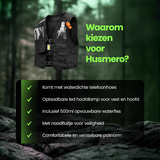 Husmero hardloopvest noodfluitje en verstelbare pasvorm